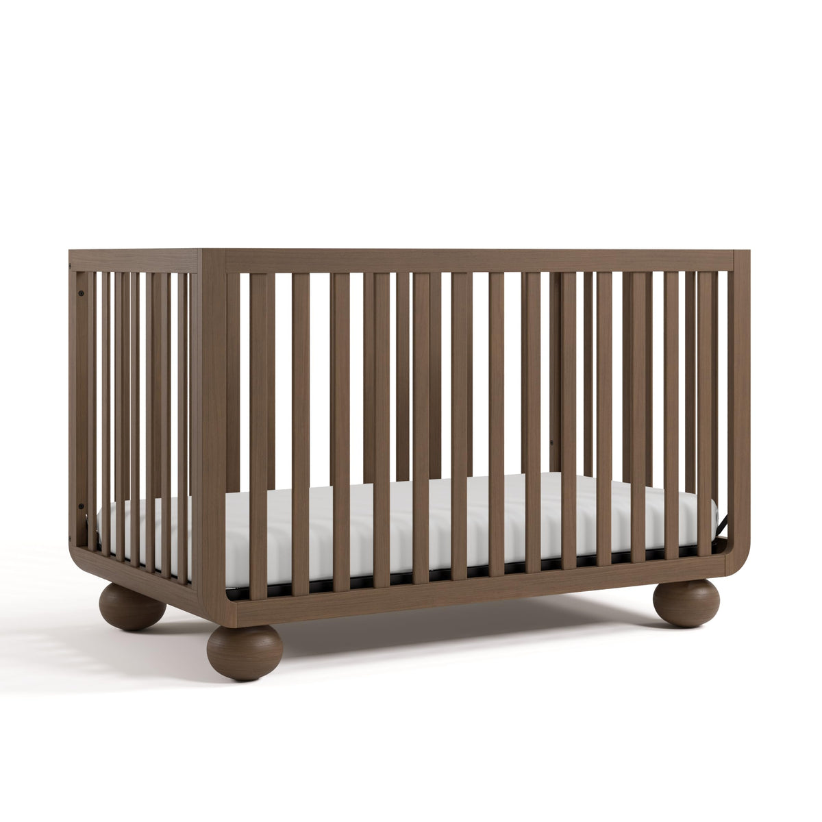 Storkcraft Amalfi 5-in-1 Convertible Crib with Toddler Guardrail, Driftwood