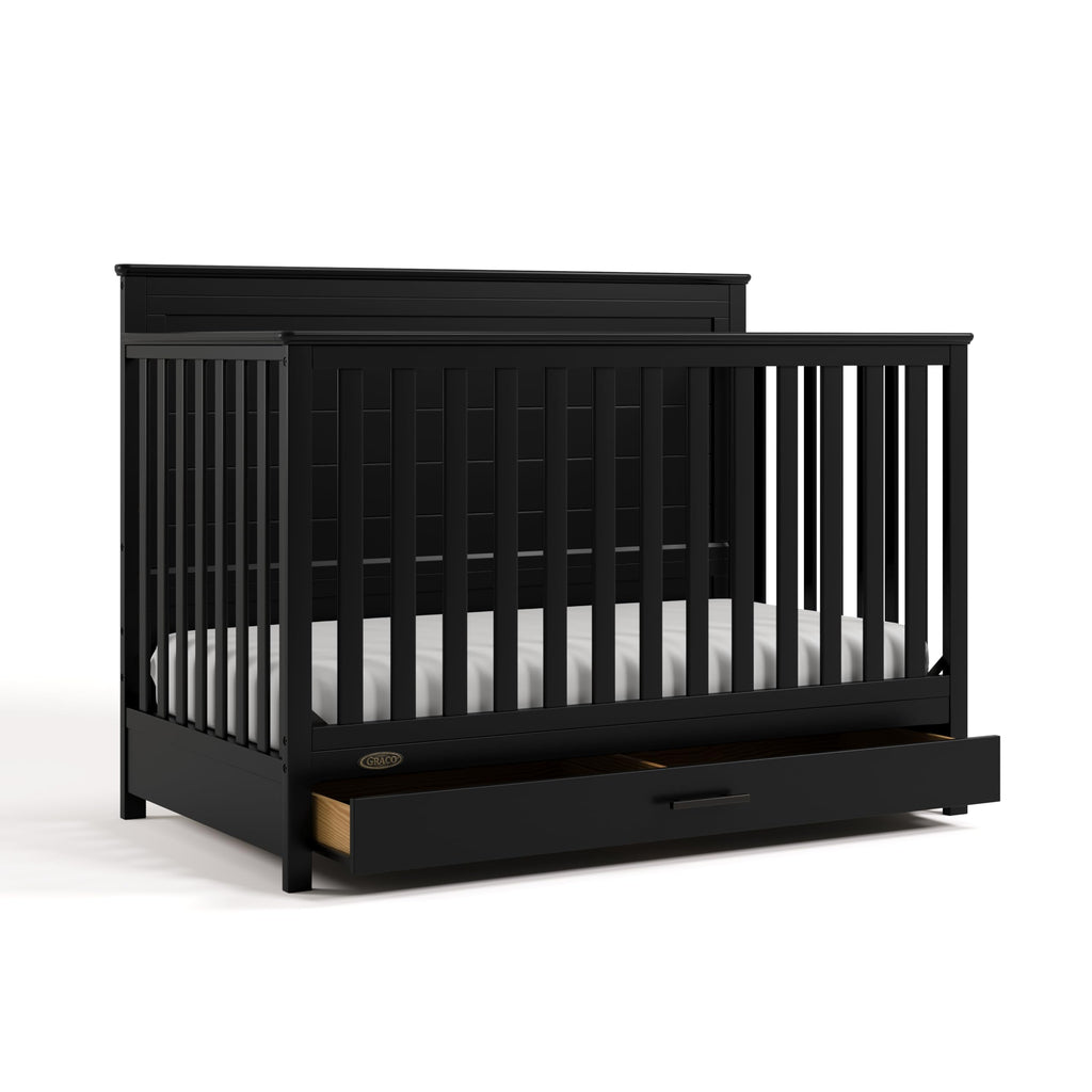 Graco Tristan 5-in-1 Convertible Crib with Drawer, Driftwood