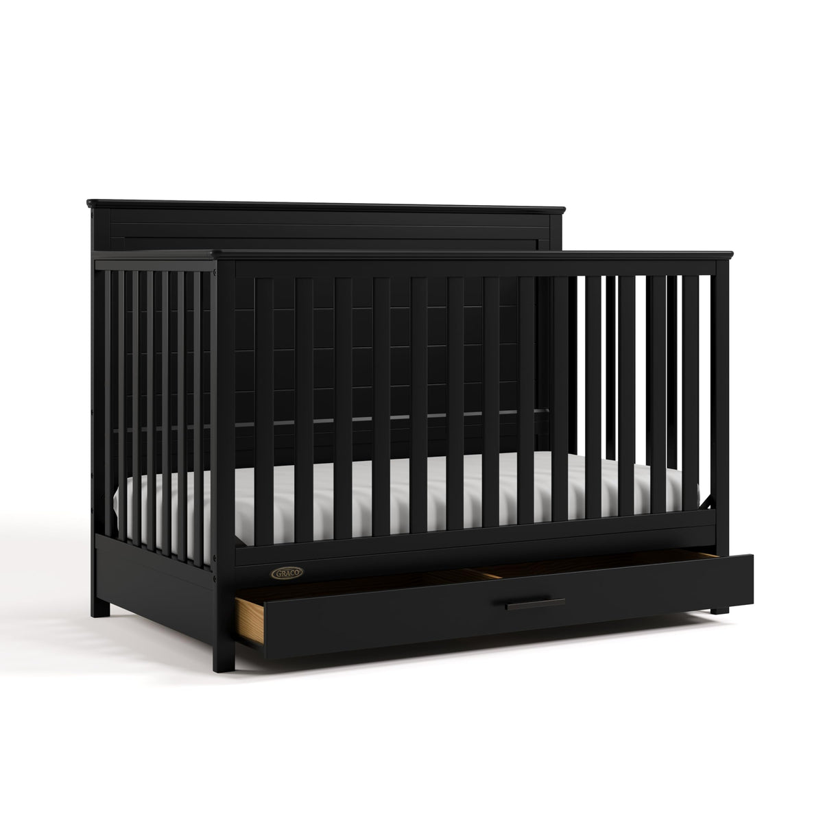 Graco Tristan 5-in-1 Convertible Crib with Drawer, Driftwood