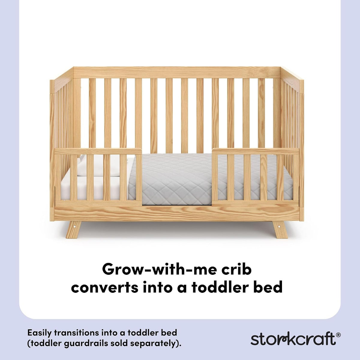 Storkcraft Beckett 3-in-1 Convertible Crib, Natural