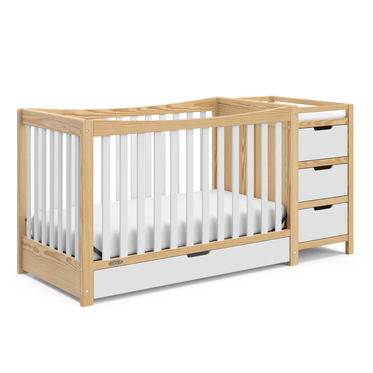 Graco Remi 4-in-1 Convertible Crib & Changer, White