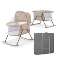 Kinderkraft LOVI Travel Bassinet for Baby, Beige