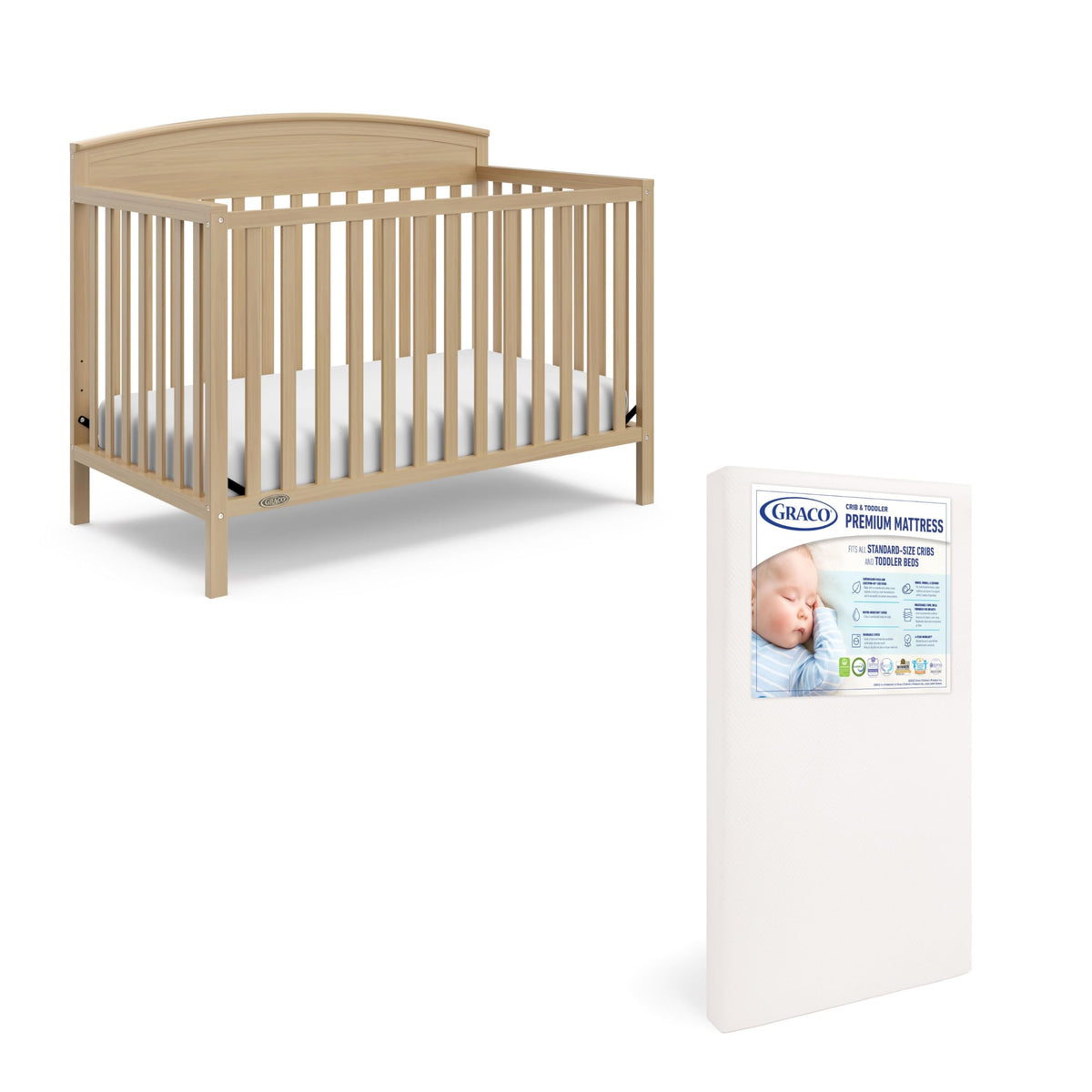 Graco Benton 5-in-1 Convertible Crib with Drawer, White