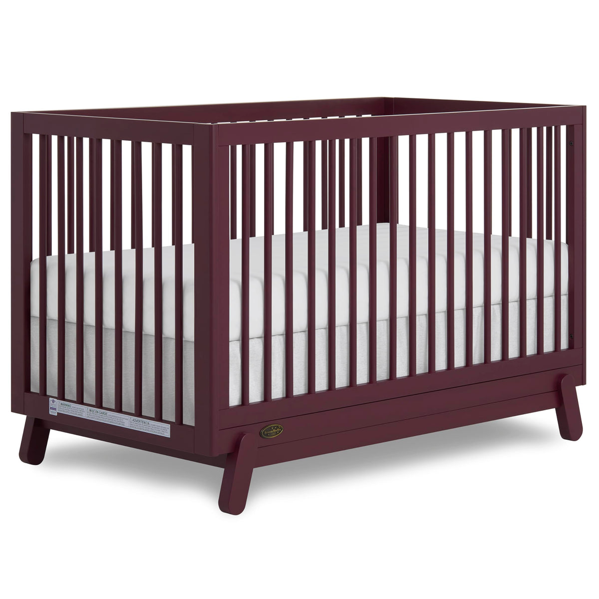 Dream On Me Hygge 5-in-1 Convertible Full-Size Baby Crib, Matte Black Oak