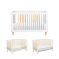 babyletto Lolly 3-in-1 Convertible Baby Crib, White and Natural