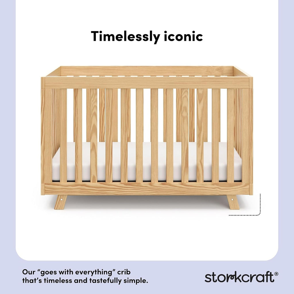 Storkcraft Beckett 3-in-1 Convertible Crib, Natural