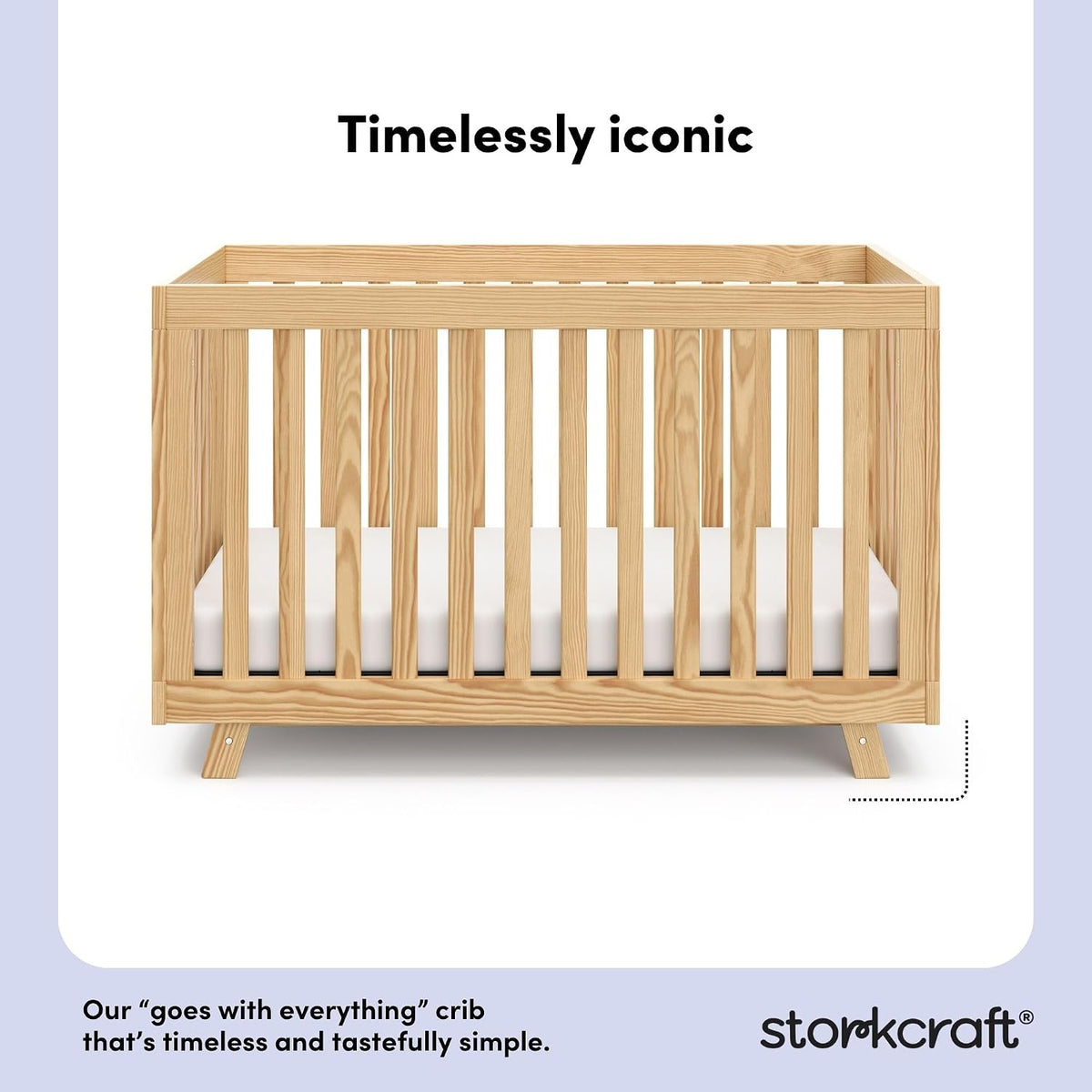 Storkcraft Beckett 3-in-1 Convertible Crib, Natural