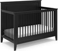 Storkcraft Solstice 5-in-1 Convertible Crib, Black