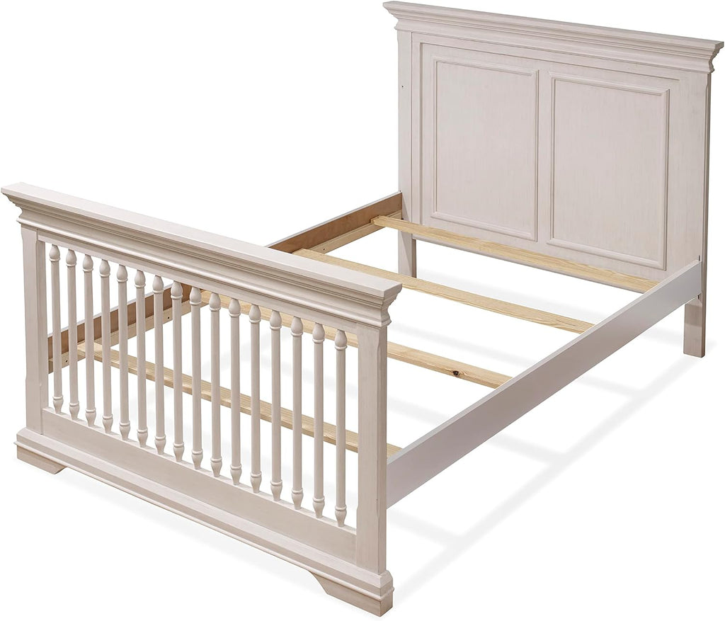Sorelle Furniture Portofino Crib,Classic 4-In-1 Convertible Crib,Brushed Ivory Crib Made of Wood,Non-Toxic Finish, Wooden Baby Bed,Toddler Bed,Child’s Daybed and Full-Size Bed-Ivory