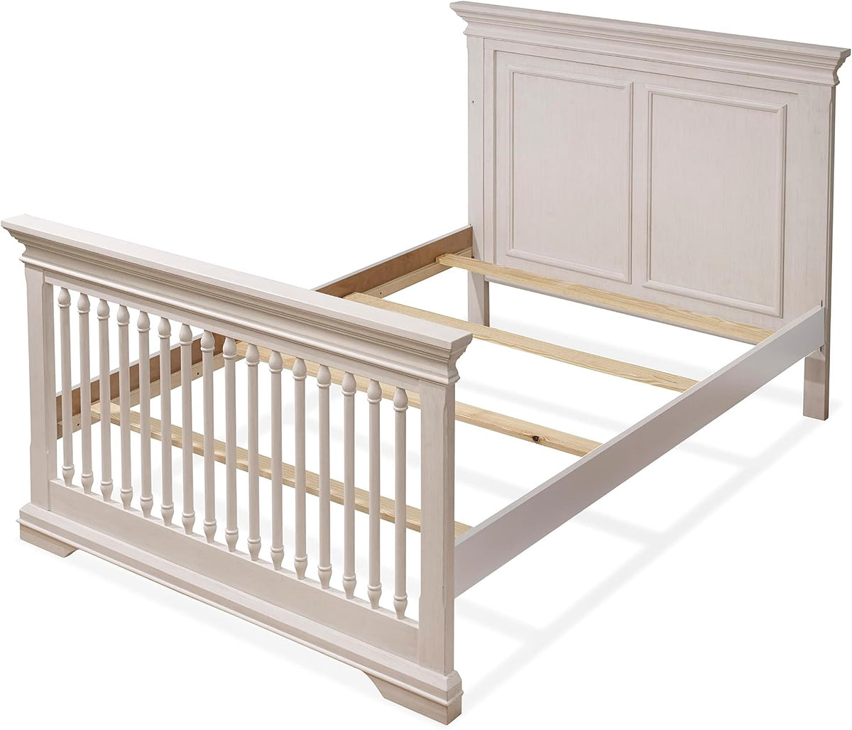 Sorelle Furniture Portofino Crib,Classic 4-In-1 Convertible Crib,Brushed Ivory Crib Made of Wood,Non-Toxic Finish, Wooden Baby Bed,Toddler Bed,Child’s Daybed and Full-Size Bed-Ivory