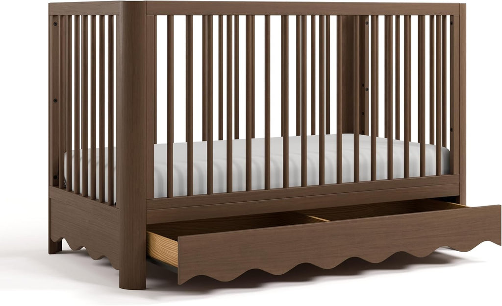 Storkcraft Casablanca 5-in-1 Convertible Crib with Drawer, Hazelnut