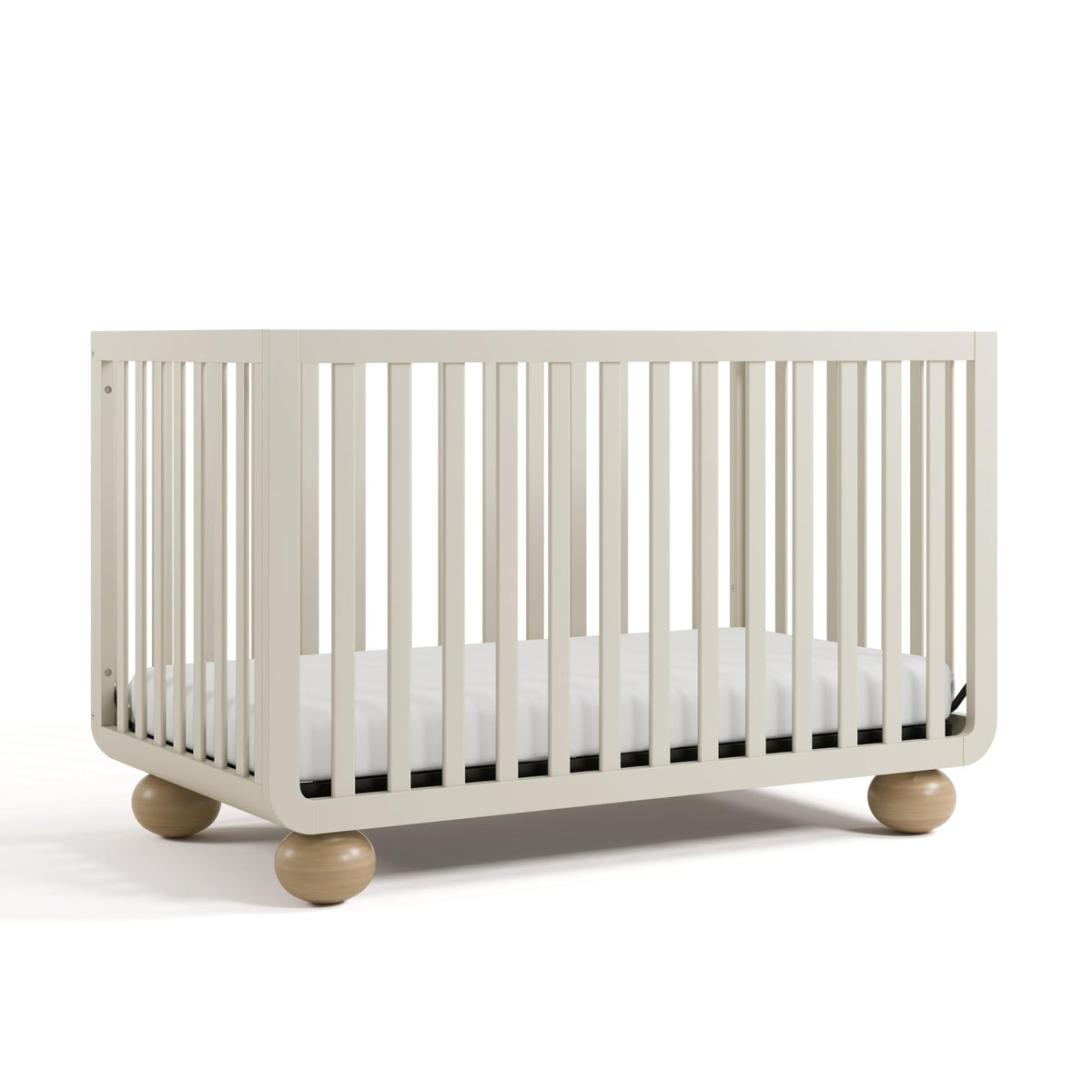 Storkcraft Amalfi 5-in-1 Convertible Crib with Toddler Guardrail, Driftwood
