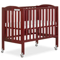 Dream On Me 2-in-1 Portable Mini Crib, Non-Full Size Baby Crib for Small Spaces, 2 Mattress Heights, Compact Travel Design, Includes Mattress, GREENGUARD Gold & BSA Certified, Natural