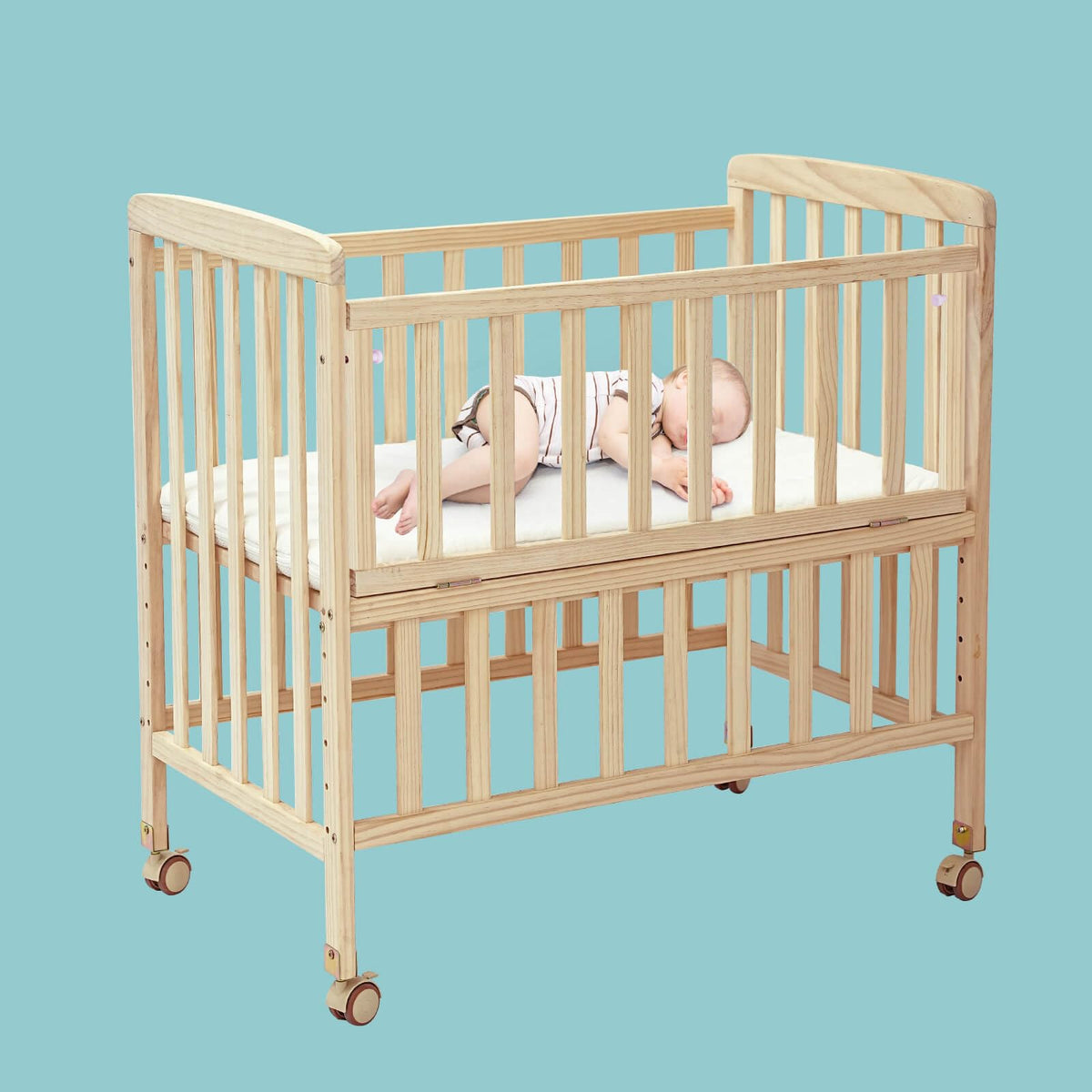Flwrgirl Bedside Mini Baby Crib,Portable Cunas para Bebes