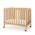Foundations Travel Sleeper Wood Compact Folding Hotel Crib, Natural