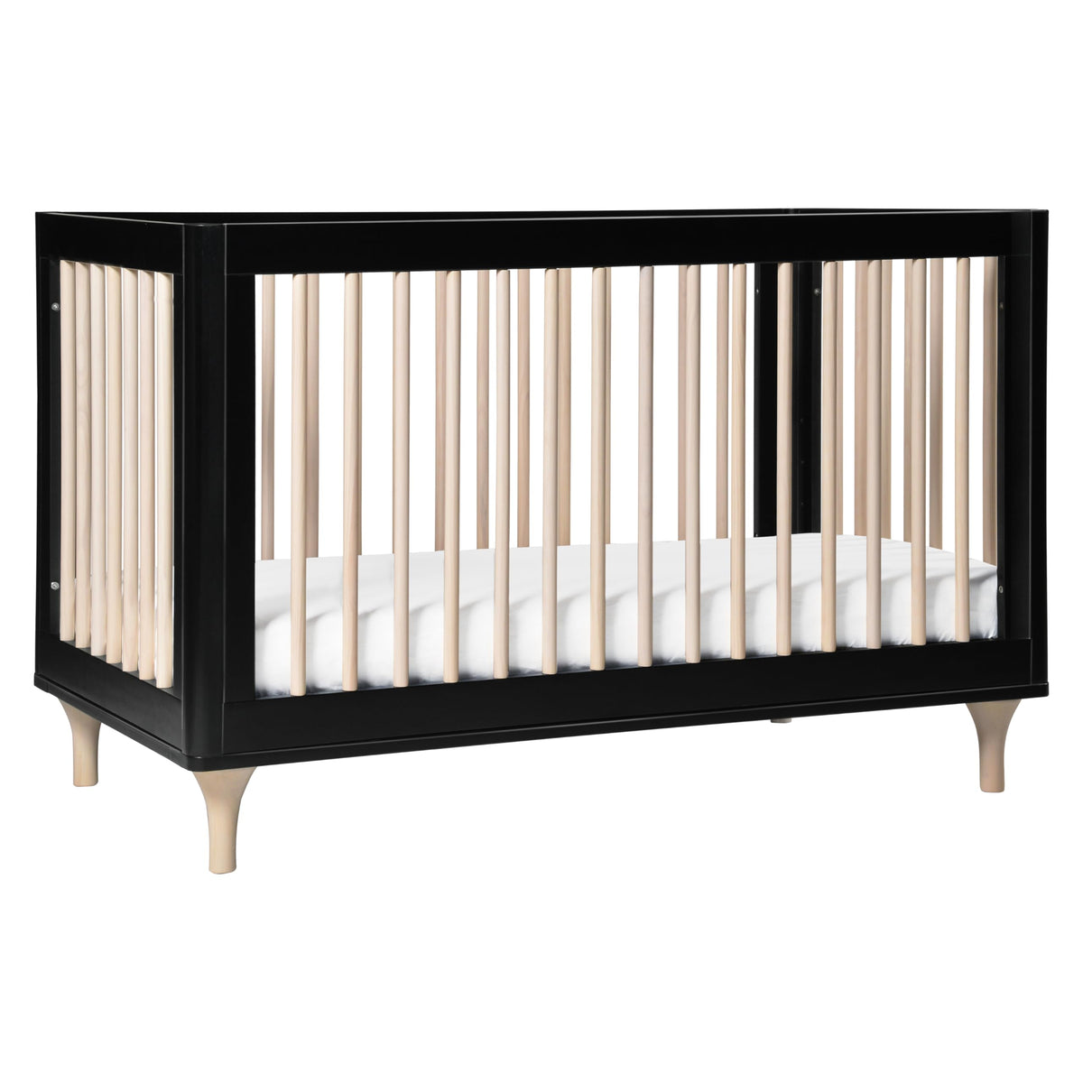 babyletto Lolly 3-in-1 Convertible Baby Crib, White and Natural