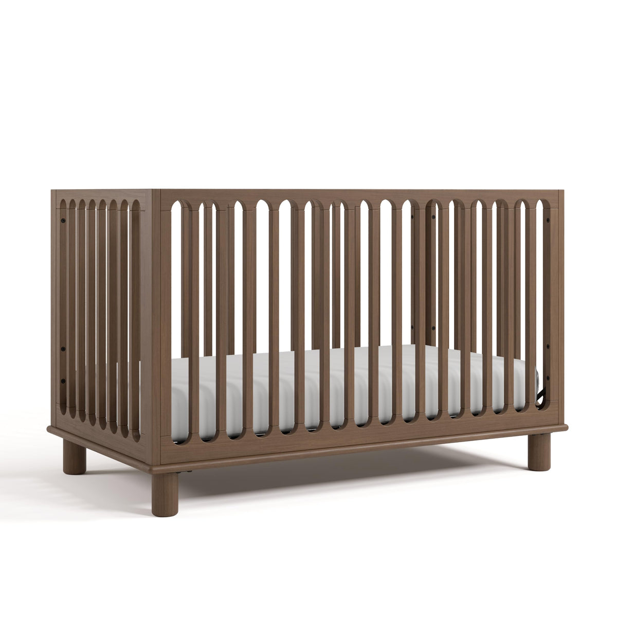 Storkcraft Sicily 3-in-1 Convertible Crib with Guardrail, Frosted Oat