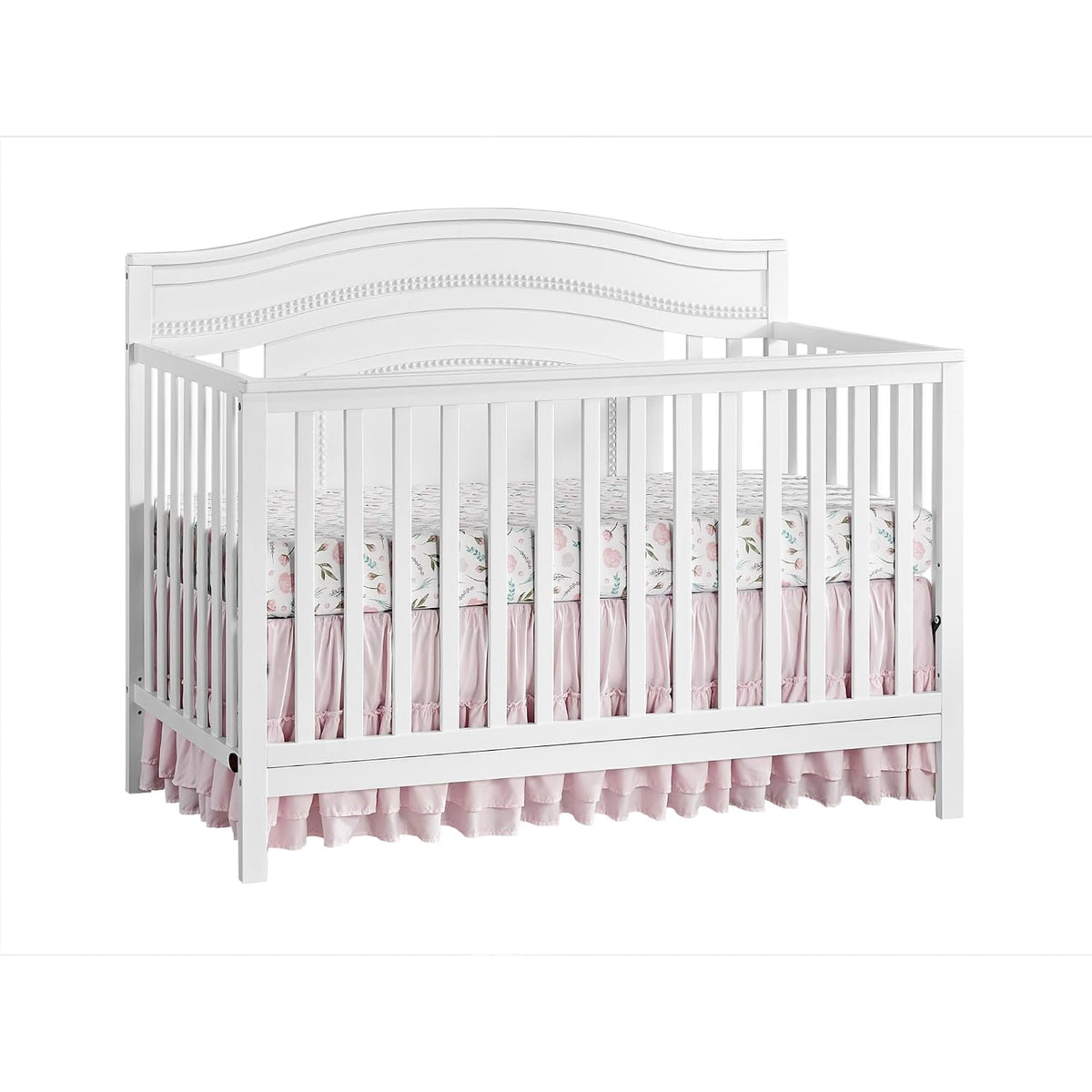 Oxford Baby Briella 4-in-1 Convertible Baby Crib, White, GreenGuard Gold Certified