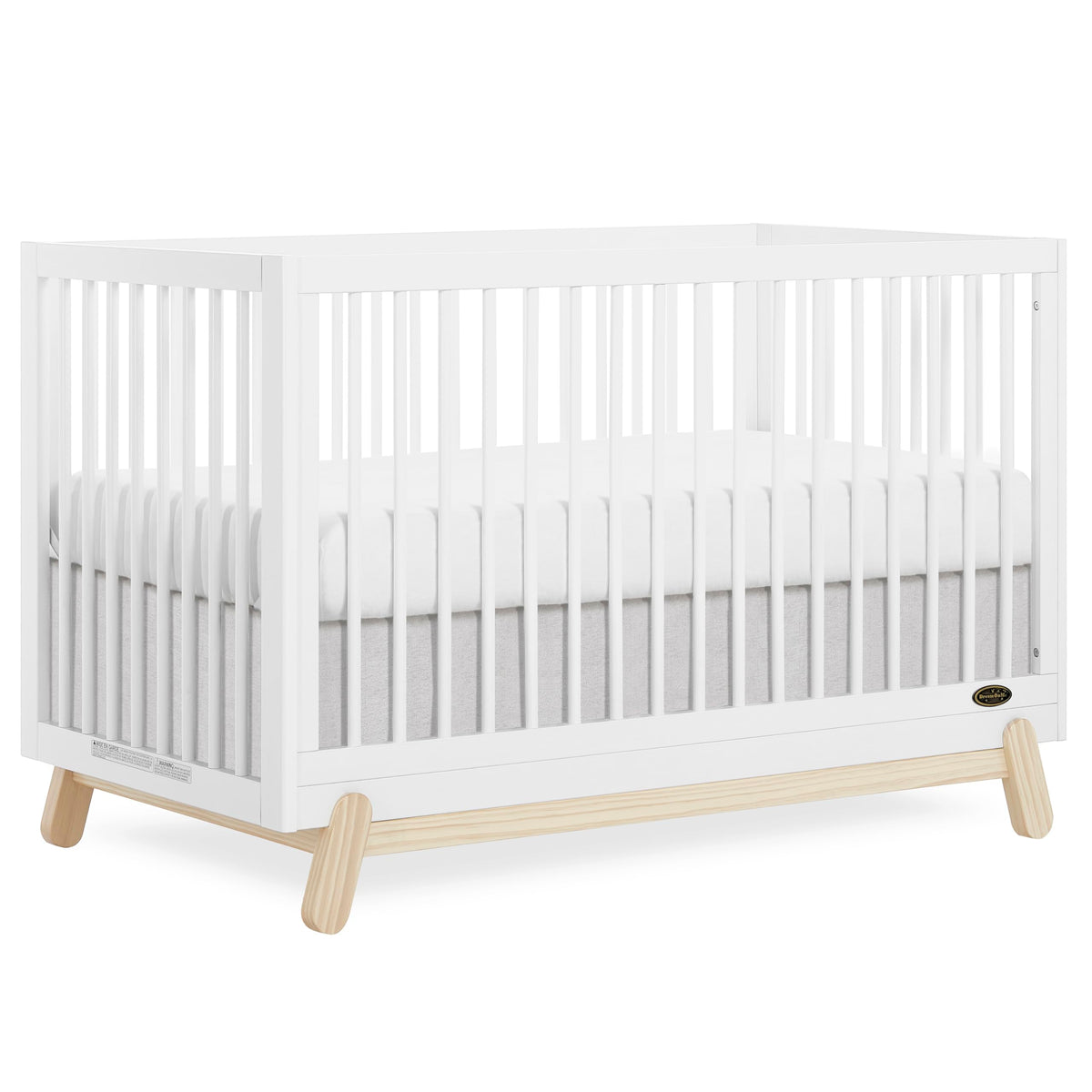 Dream On Me Hygge 5-in-1 Convertible Full-Size Baby Crib, Matte Black Oak