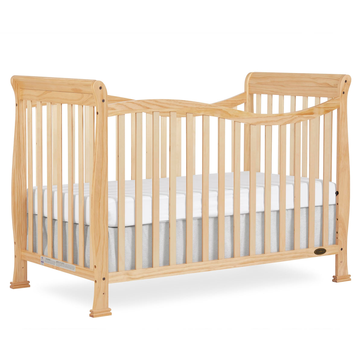 Dream On Me Violet 7-in-1 Convertible Life Style Crib in White, Greenguard Gold Certified, 4 Mattress Height Settings, Made of Sustainable New Zealand Pinewood