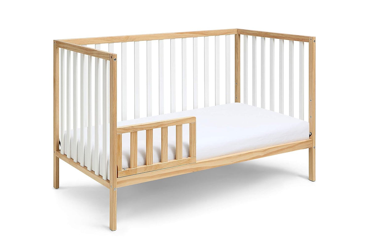 Baby Cache Deux Remi Island 3-in-1 Convertible Baby Crib (Do Re Me) Natural & White