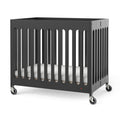 Foundations Boutique Folding Mini Wooden Baby Hotel Crib, Natural
