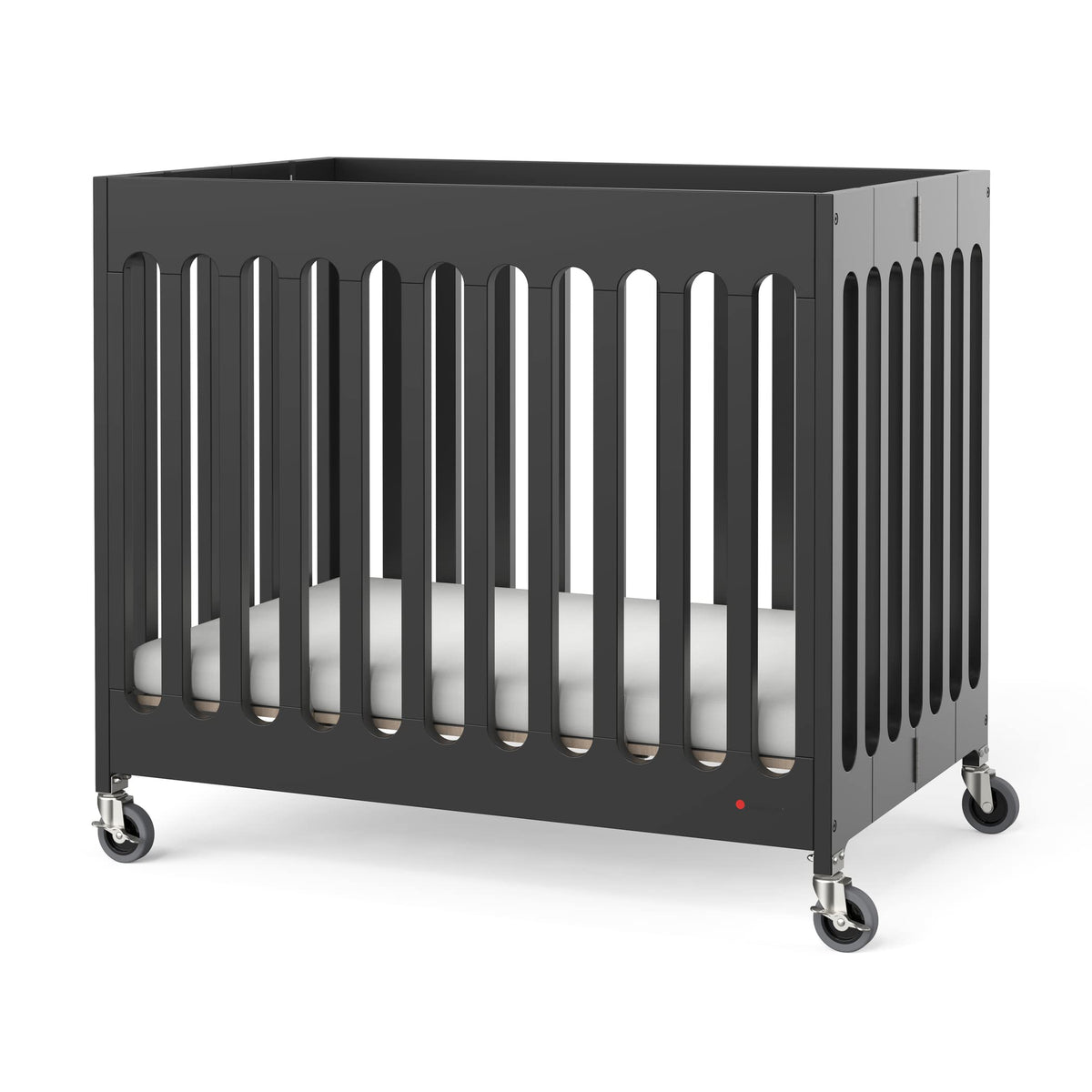 Foundations Boutique Folding Mini Wooden Baby Hotel Crib, Natural