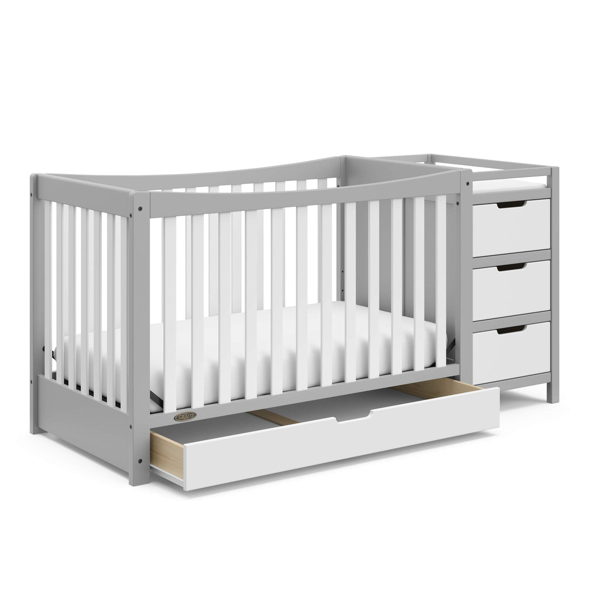 Graco Remi 4-in-1 Convertible Crib & Changer, White