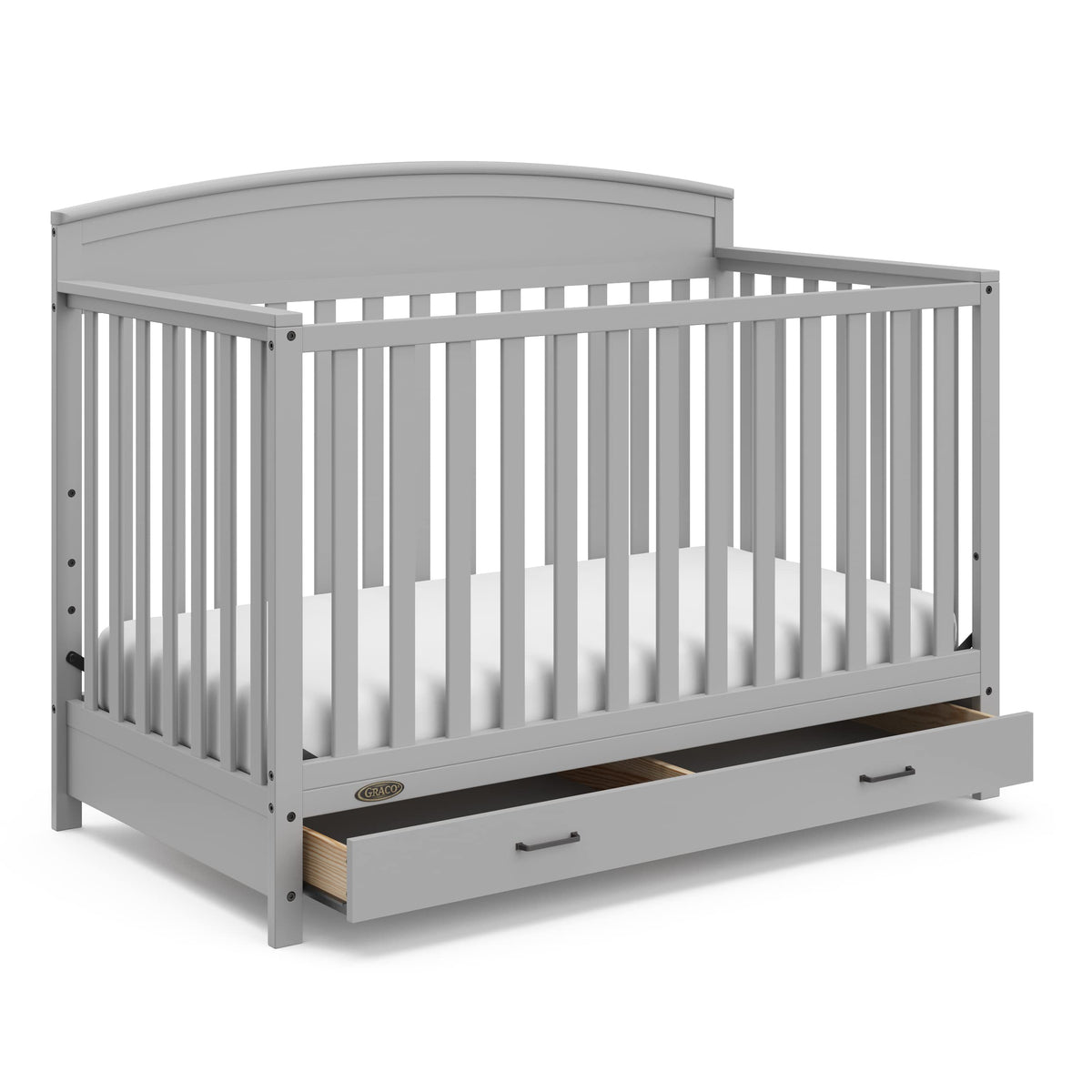 Graco Benton 5-in-1 Convertible Crib, Pebble Gray