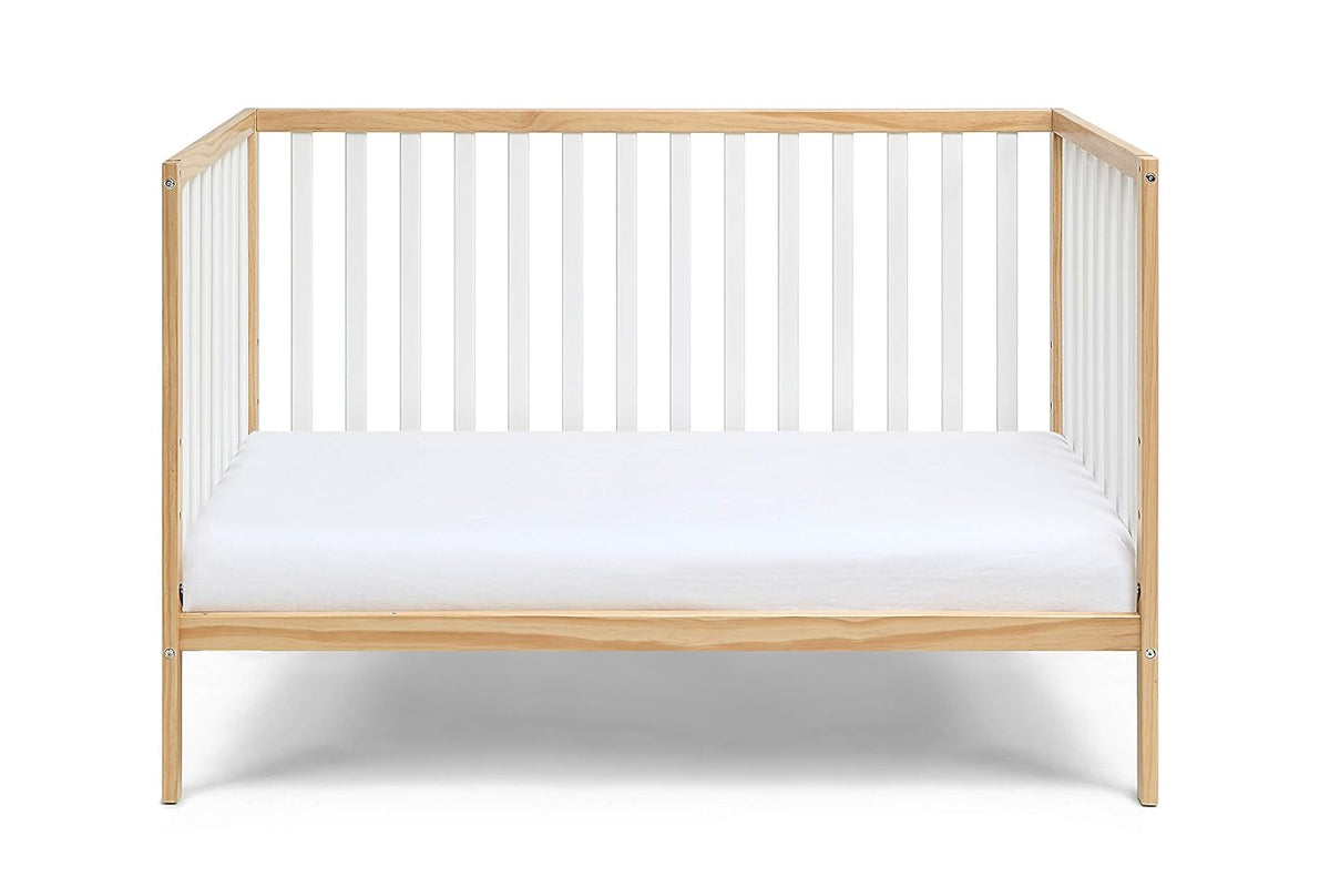 Baby Cache Deux Remi Island 3-in-1 Convertible Baby Crib (Do Re Me) Natural & White