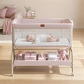 BabyBond Bassinet Bedside Crib, Stable and Secure Crib for Newborns, Beige