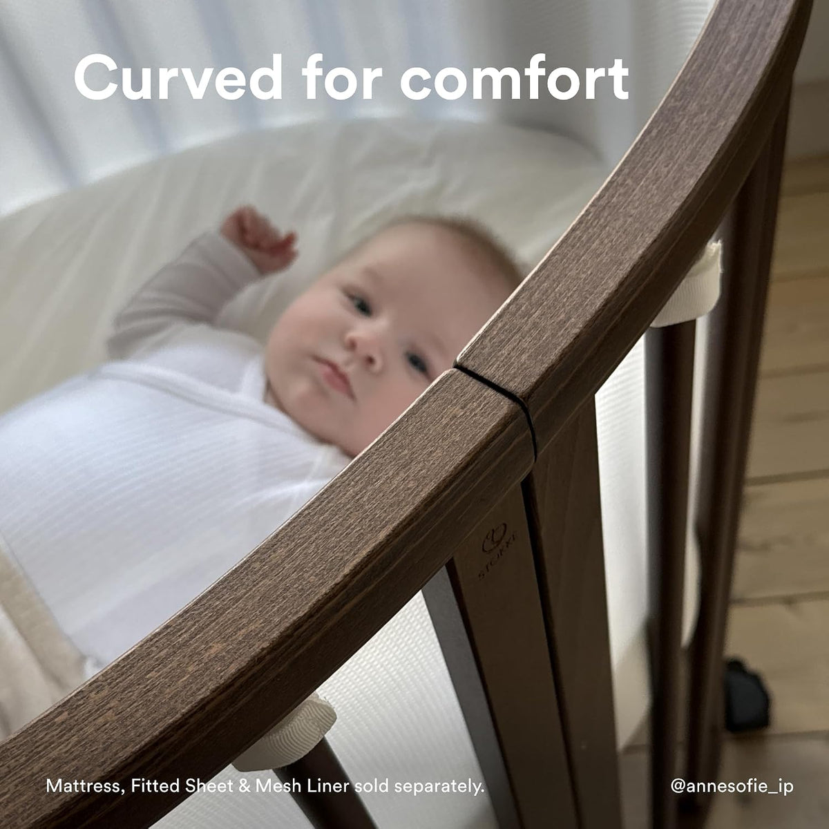 Stokke Sleepi Bed V3 - Suitable for Ages 0-5 Years Old, Warm Brown