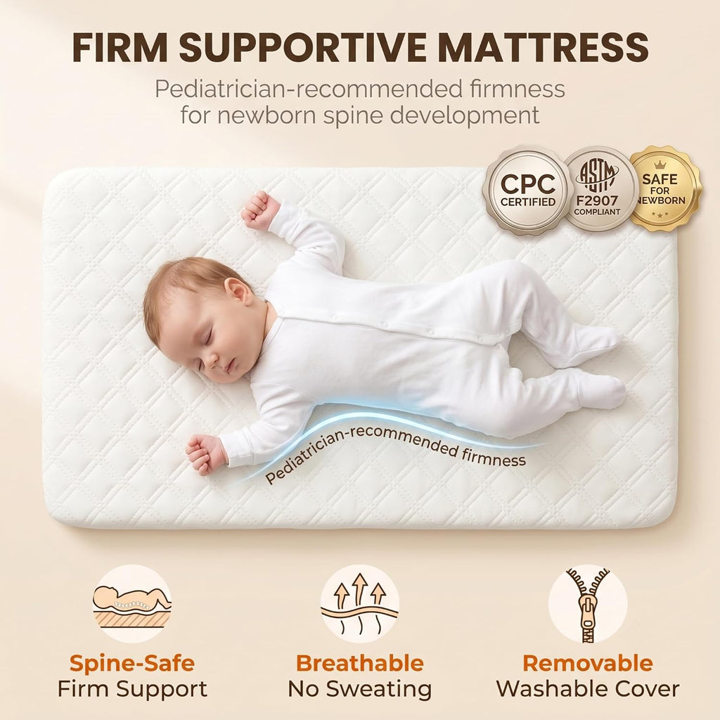 [Extra Large All-in-One Bedside Bassinet Crib Sleeper