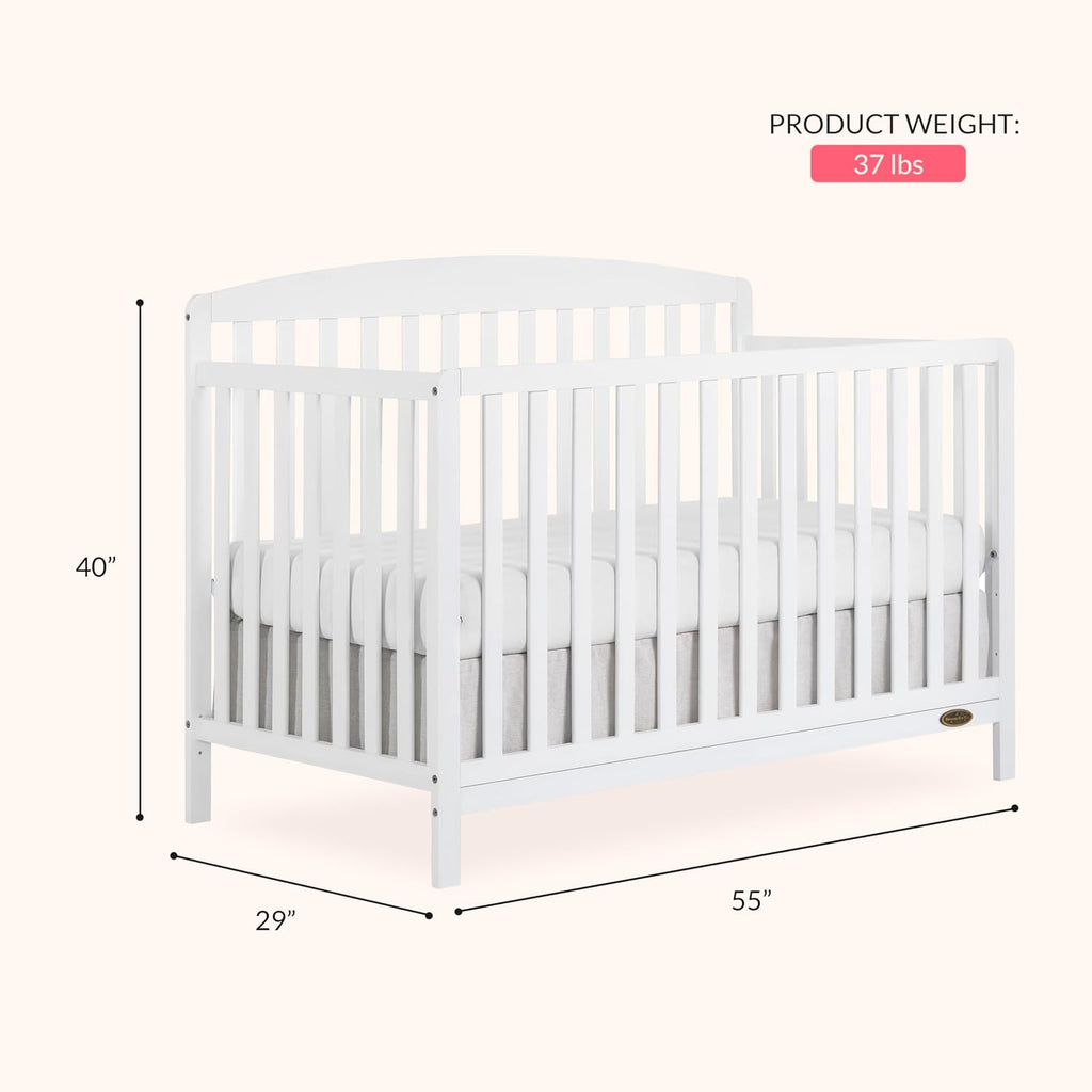 Dream On Me Odelle 5-in-1 Convertible Full Size Baby Crib, GREENGUARD Gold