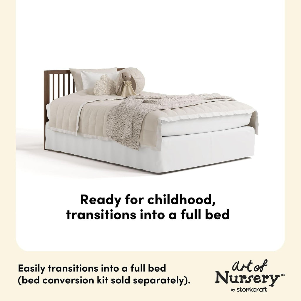 Storkcraft Casablanca 5-in-1 Convertible Crib with Drawer, Hazelnut
