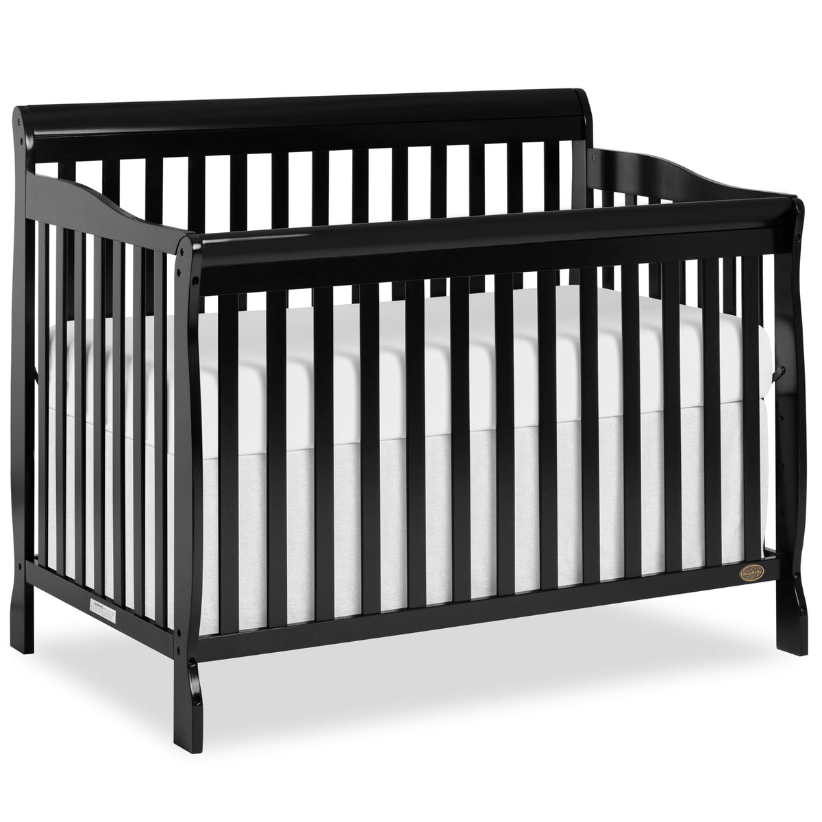 Dream On Me Ashton 4-in-1 Convertible Crib in Espresso, Greenguard Gold, JPMA Certified, Non-Toxic Finishes, Features 4 Mattress Height Settings, Made of Solid Pinewood