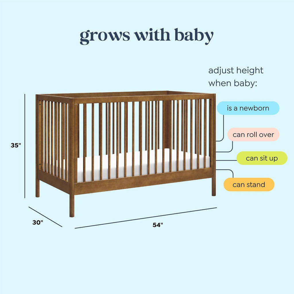 Davinci Birdie 3-in-1 Convertible Crib, GREENGUARD Certified, Walnut