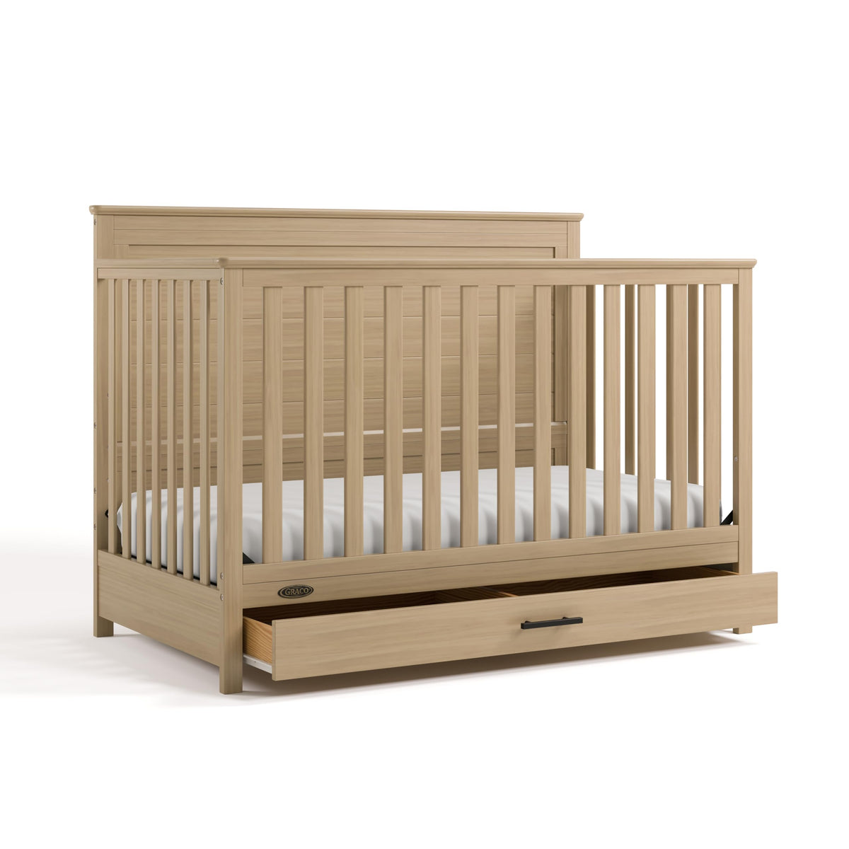 Graco Tristan 5-in-1 Convertible Crib with Drawer, Black