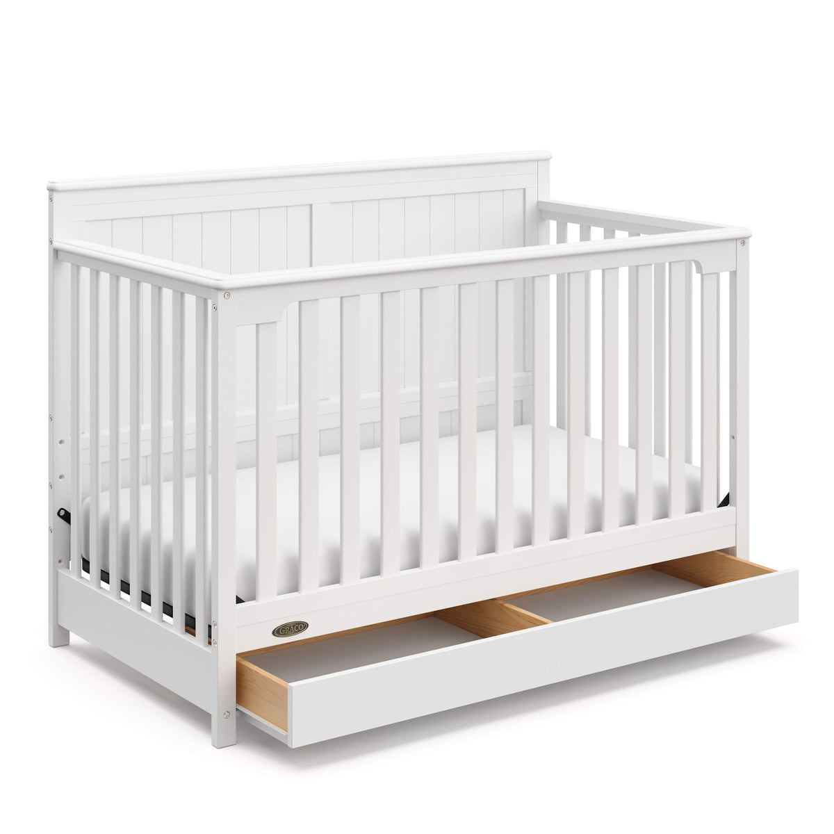Graco Hadley 5-in-1 Convertible Crib & Changer, Pebble Gray
