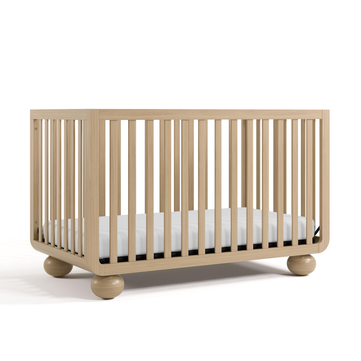 Storkcraft Amalfi 5-in-1 Convertible Crib with Toddler Guardrail, Driftwood