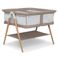 Delta Children Bondi Adjustable Height Bedside Beechwood Bassinet with PureAir Mesh Sheet and FSC-Certified Wood, Tan