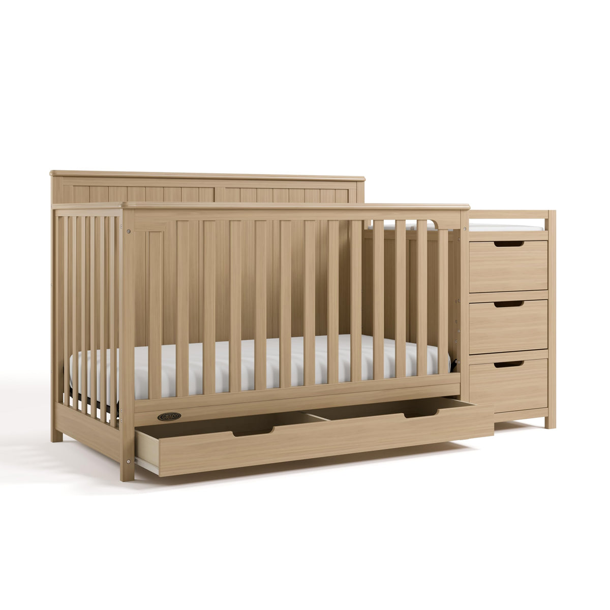 Graco Hadley 5-in-1 Convertible Crib with Drawer, Black