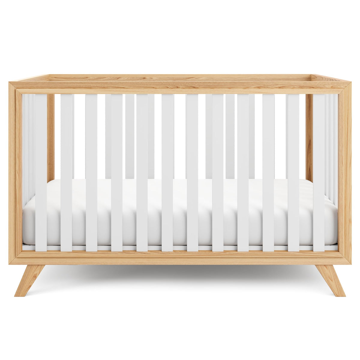 Comfy Cubs Baby Crib for 0 to 3 Years - Adjustable Mattress Height, Natural Wooden Crib for Baby, Elegant Nursery Furniture - 80 lbs Capacity Nursery Bed - Natural Wood