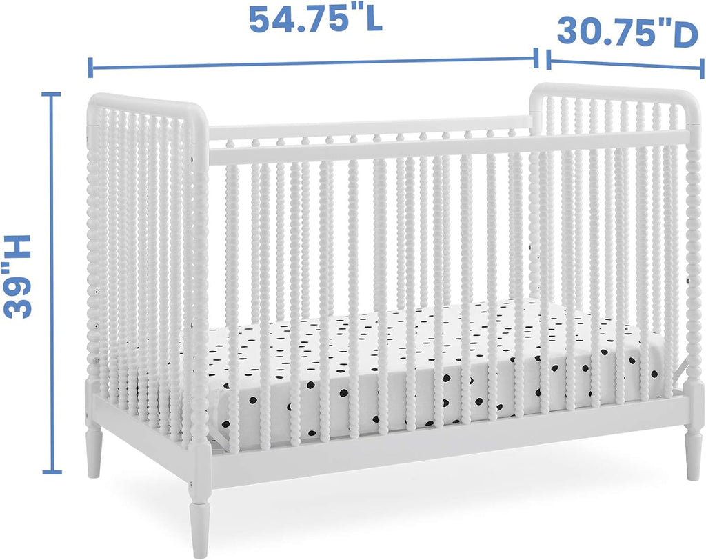 Delta Children Saint 4-in-1 Convertible Crib - Greenguard Gold Certified, Bianca White
