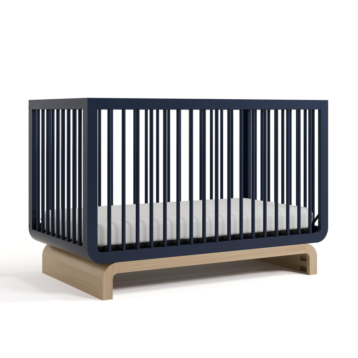 Storkcraft Santorini 5-in-1 Convertible Crib with Guardrail, Driftwood