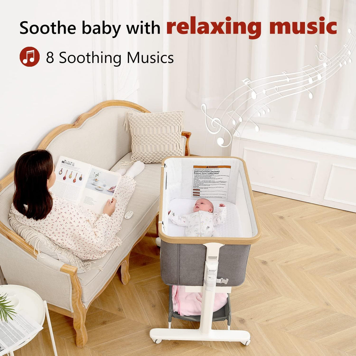 VaVaSoo Electric Rocking Bassinet for Baby