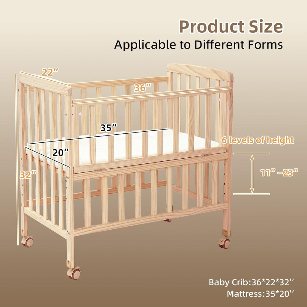 Flwrgirl Baby Bassinet Bedside Sleeper,Portable Mini Baby Crib
