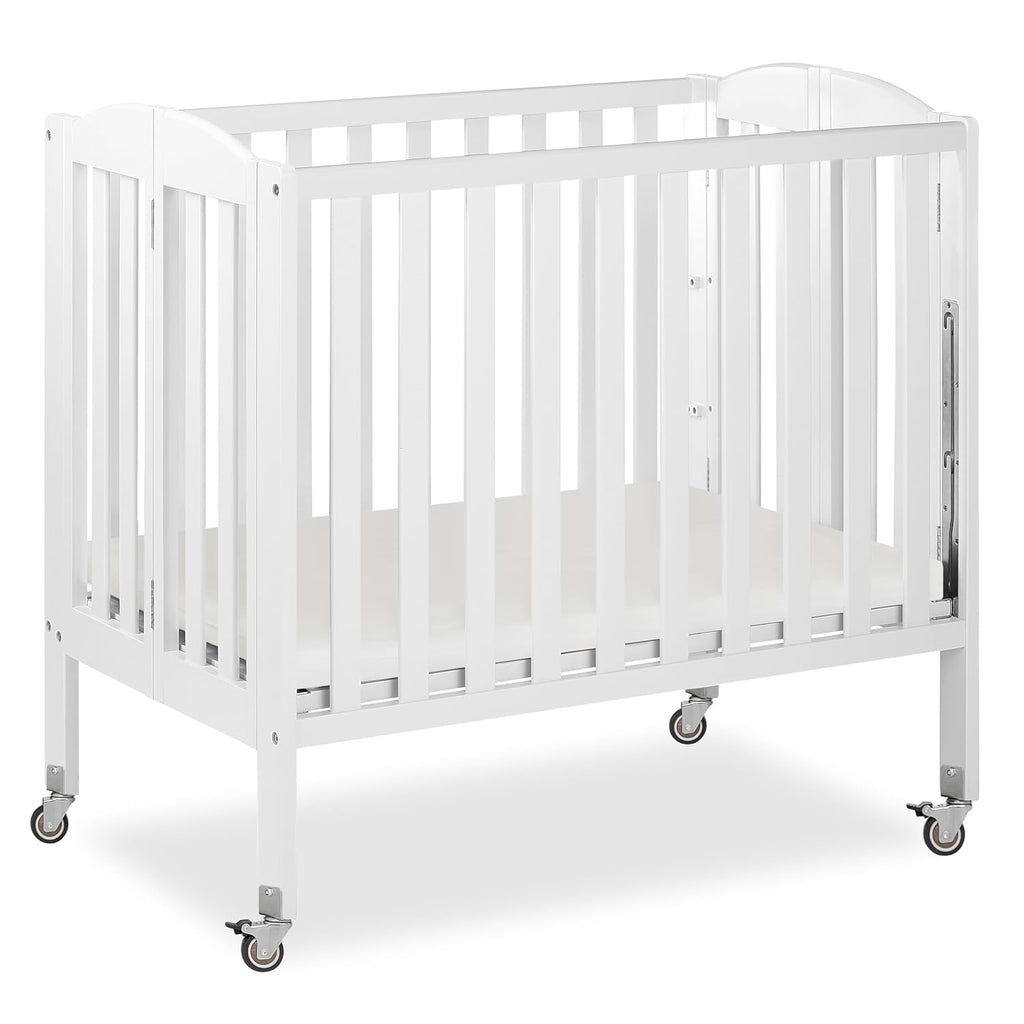 Dream On Me Mini Folding 3-in-1 Portable Baby Crib, Sturdy Locking Wheels