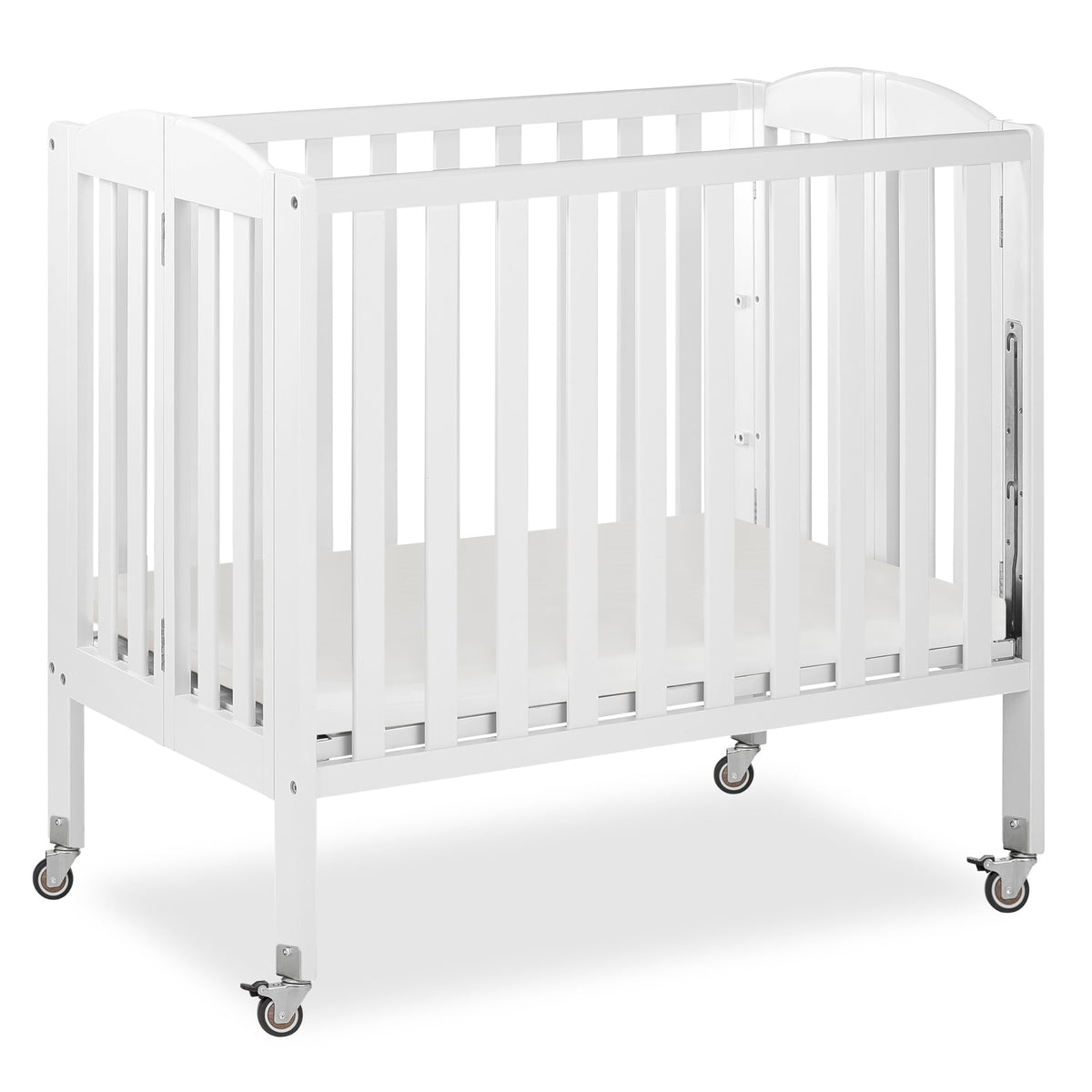 Dream On Me Mini Folding 3-in-1 Portable Baby Crib, Sturdy Locking Wheels