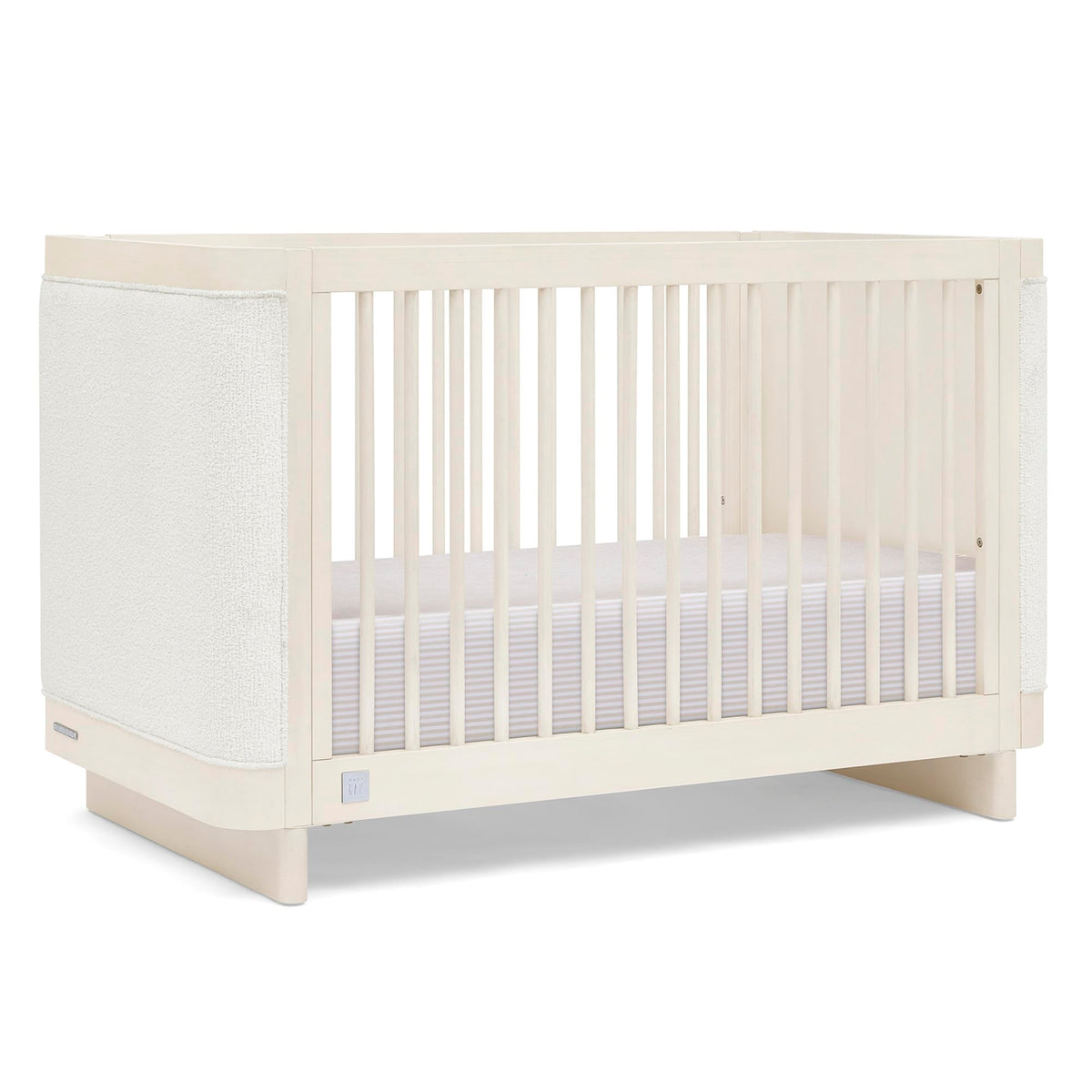 Delta Children babyGap Callie 4-in-1 Upholstered Crib - Greenguard Gold Certified, Antique White/White Boucle
